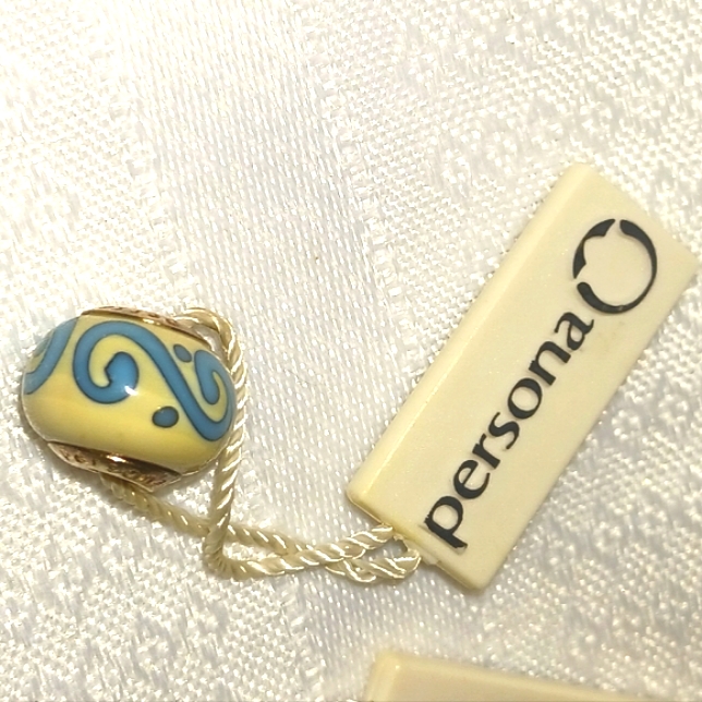 Persona Sterling Silver And Blue Decorative Bead
